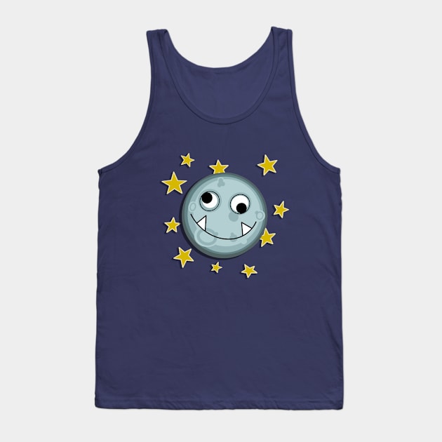 Captain Tusktooth in the Moon Tank Top by Geekyloft